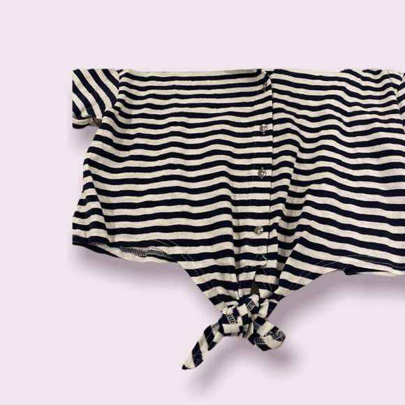 COPY - Splendid Navy and White Stripe Top - Picture 8 of 10